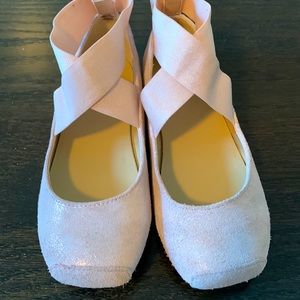 Janie and Jack pink ballet flats sz 10c GUC